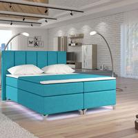 LETTO BOXSPRING CON LUCI MALINDI 160 X 200 CM!