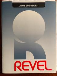 REVEL ultima sub15 e LE1 manuale originale  			