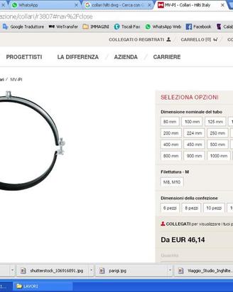 Collari per impianti di ventilazione