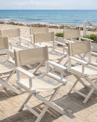 Set 8 Sedie Regista Pieghevoli, Vintage