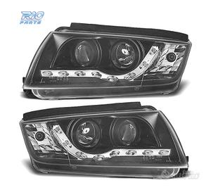FARI SKODA FABIA 99-07 LUCE DIURNA LED FONDO NERO