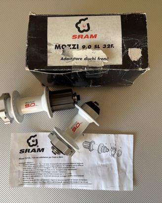 Mozzi vintage SRAM 9.0 SL 32 fori bianchi. Disco