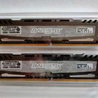 RAM DDR4-2400 8GB (2x4GB) CRUCIAL Ballistix Sport
