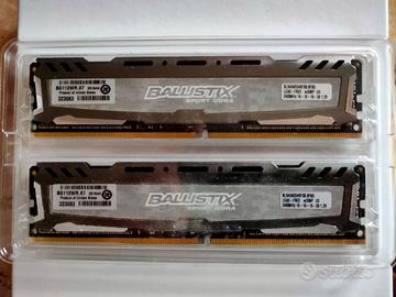 RAM DDR4-2400 8GB (2x4GB) CRUCIAL Ballistix Sport