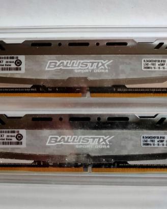 RAM DDR4-2400 8GB (2x4GB) CRUCIAL Ballistix Sport