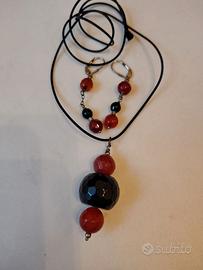Parure artigianale collana e orecchini
