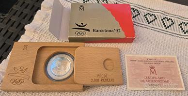 Moneta arg. 2000 pesetas Spagna - Olimpiade '92
