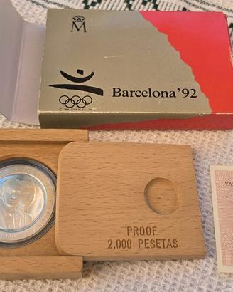 Moneta arg. 2000 pesetas Spagna - Olimpiade '92