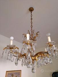 COPPIA DI LAMPADARI IN CRISTALLO