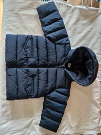 piumino inverno 12 mesi blu scuro con cappuccio