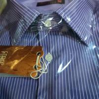 camicia di cotone  righe lilla 