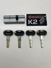 Securemme K2 - Cilindro di sicurezza e 4 chiavi