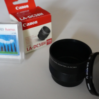 Canon adattatore LA-DC58H + Polarizzatore Hama M58