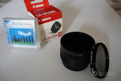 Canon adattatore LA-DC58H + Polarizzatore Hama M58