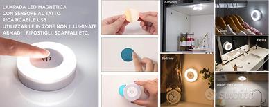 LAMPADA LED MAGNETICA  SENSORE AL TATTO