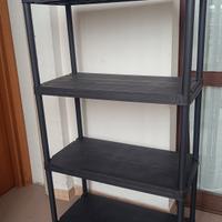 scaffale 4 ripiani in plastica