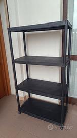 scaffale 4 ripiani in plastica