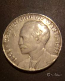 Moneta da col cubana centenario de marti 1953