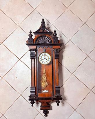 Antico orologio a pendolo stile viennese del 1880