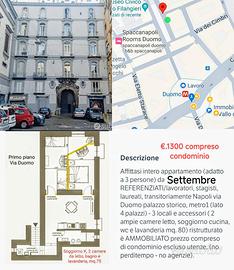 3 locali Napoli via Duomo ristrutturato 