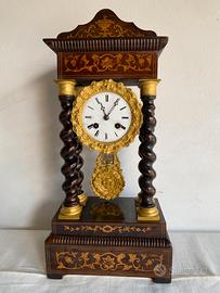 Antica pendola orologio legno