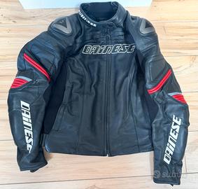 Giacca moto donna Dainese in pelle nera(taglia 48)