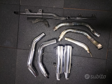 Staffa compensatore sostegno scarico Harley Davids