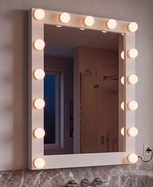 Specchio con luci + lampadine incluse