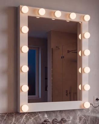 Specchio con luci + lampadine incluse