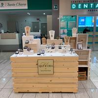 N.2 BANCHI ESPOSITIVI IN LEGNO PER MERCATINI