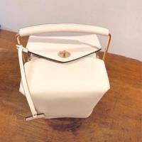 Vera pelle biamca borsa sposa