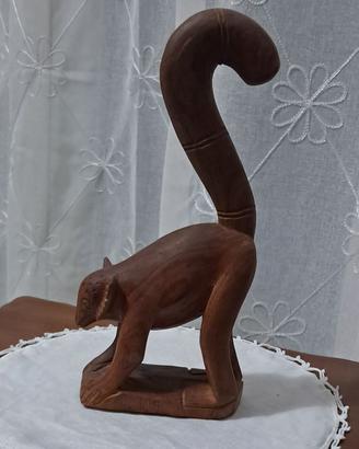 Lemure in palissandro del Madagascar + omaggio