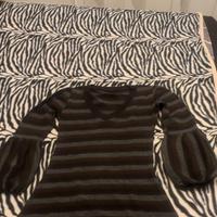 Vestito Lana scollo V Maniche Sbuffo S/It 40/Eu 36