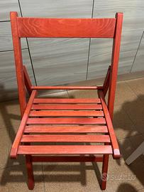 Sedie pieghevoli di legno