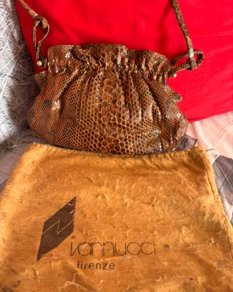 Borsa in pitone stampa coccodrillo