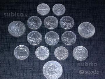 MONETE in ARGENTO 15 bellissime PERFETTE EUROPA