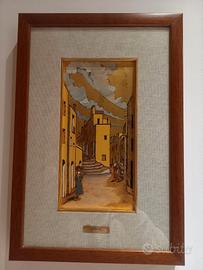 quadro foglia d oro scorcio