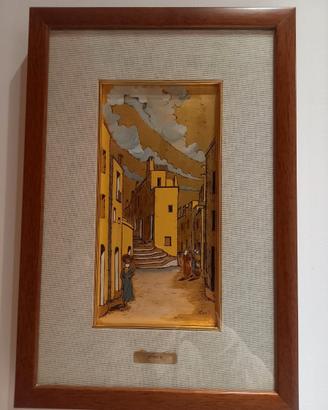 quadro foglia d oro scorcio
