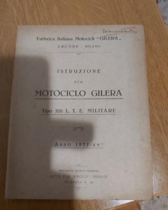 istruzioni motociclo GILERA militare
