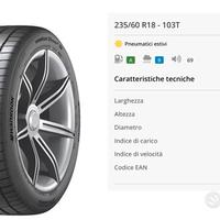 Pneumatici Hankook Ventus S1 Evo3 235/60/18 NUOVE