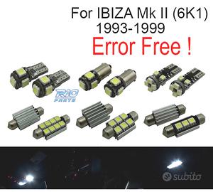 KIT 9 LAMPADE LED INTERNE PER SEAT IBIZA II 6K1 93