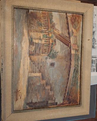 Quadro firmato Luigi Widemann su legno