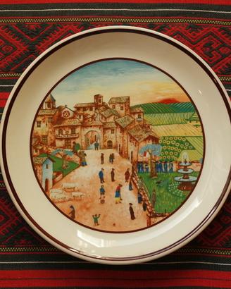 Piatto decorativo in ceramica