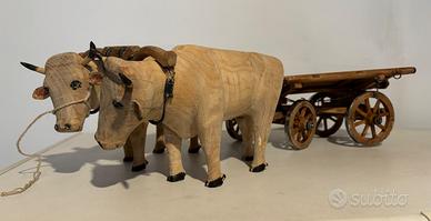 Miniatura di carro con buoi