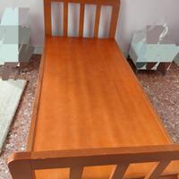 Coppia Letti Singoli in Pregiato Legno di Ciliegi