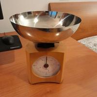 Bilancia Giannini in legno e acciaio da design