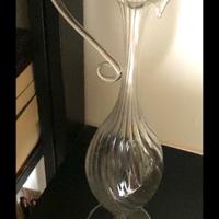 Vaso in vetro trasparente vintage