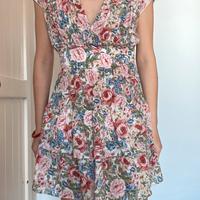Abito floreale ZARA – Taglia XS – Scollo a V