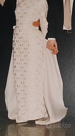 abito da sposa pizzo macramé taglia 44