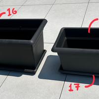 Vasi e sottovasi antracite Brico da 100cm e 80cm